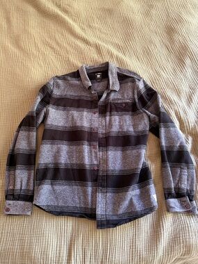 Vintage Rusty heavyweight soft flannel shirt in a gray and black